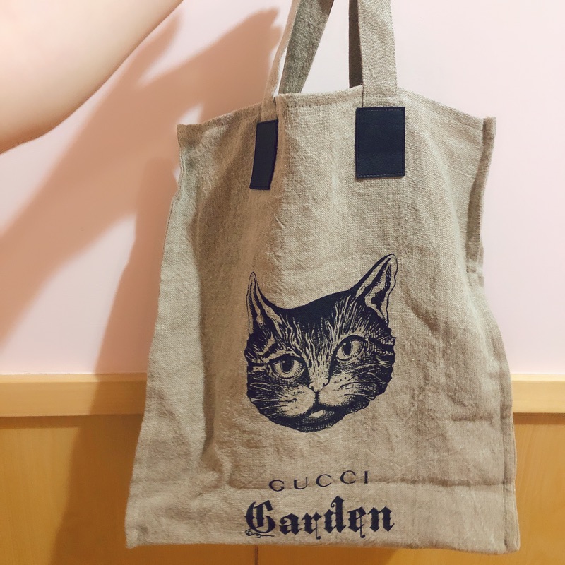 Gucci Garden 博物館限量貓頭帆布包 有實拍 蝦皮購物