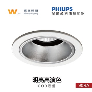 LED 明亮高演色 21W COB崁燈 崁入孔9.5cm 含稅附發票 飛利浦驅動 圓形投光嵌燈 含變壓器 三年保固 現貨