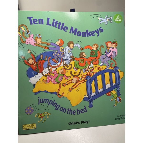 「kidsread點讀」(近新）The little monkeys點讀歌謠洞洞繪本