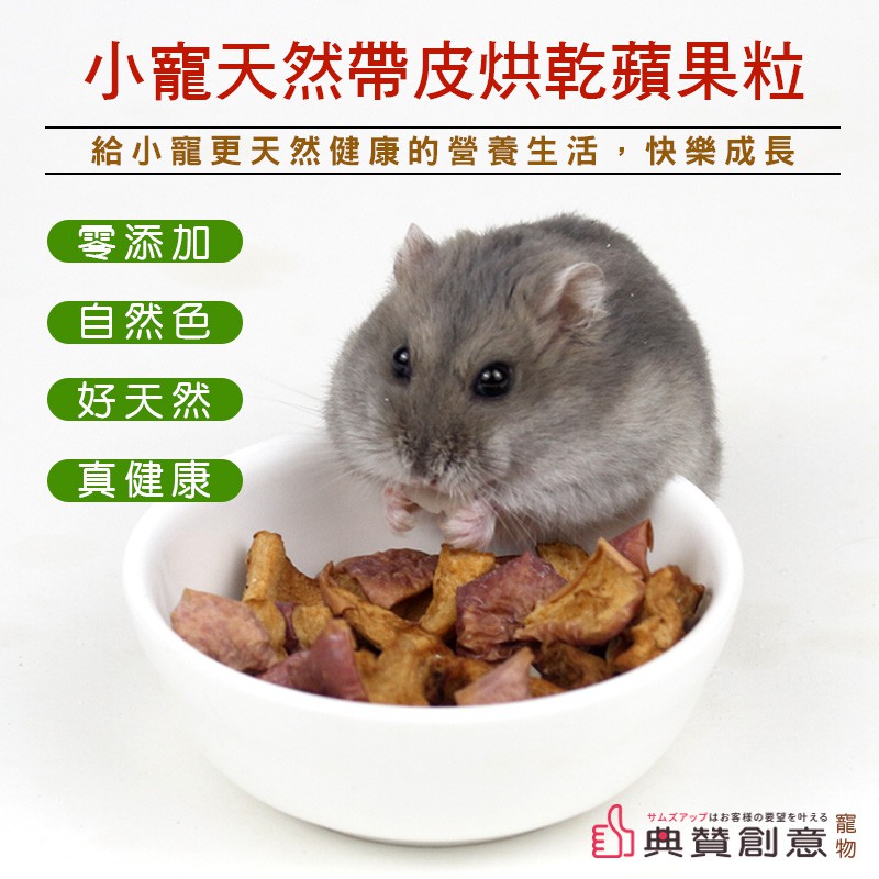小寵天然帶皮烘乾蘋果粒 倉鼠零食 兔子零食 營養補給 兔子天竺鼠龍貓刺蝟鸚鵡 鼠用品 兔用品 鳥用品 典贊創意 24h