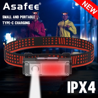 Asafee 300-400LM T125 超亮便攜式小型大燈大燈 XPE + 14 * LED 可固定對焦按鈕開關使用