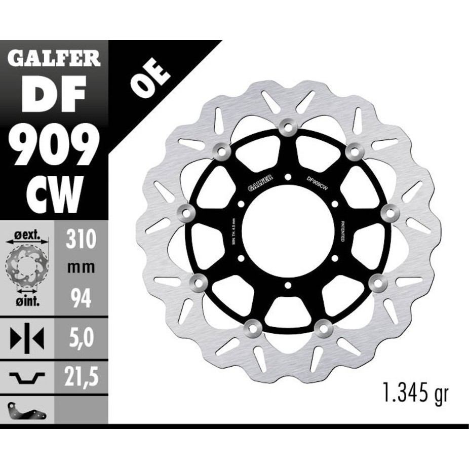 西班牙製 Galfer DF909CW ST1300 PAN-EUROPEAN 碟盤