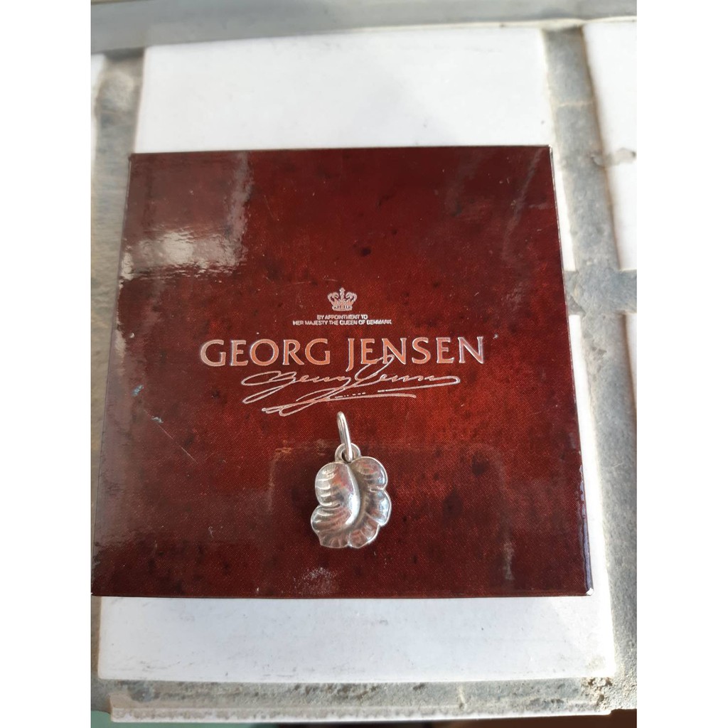 Georg Jensen GJ 喬治傑生 編號50 葡萄葉 純銀單墜 純銀項鍊