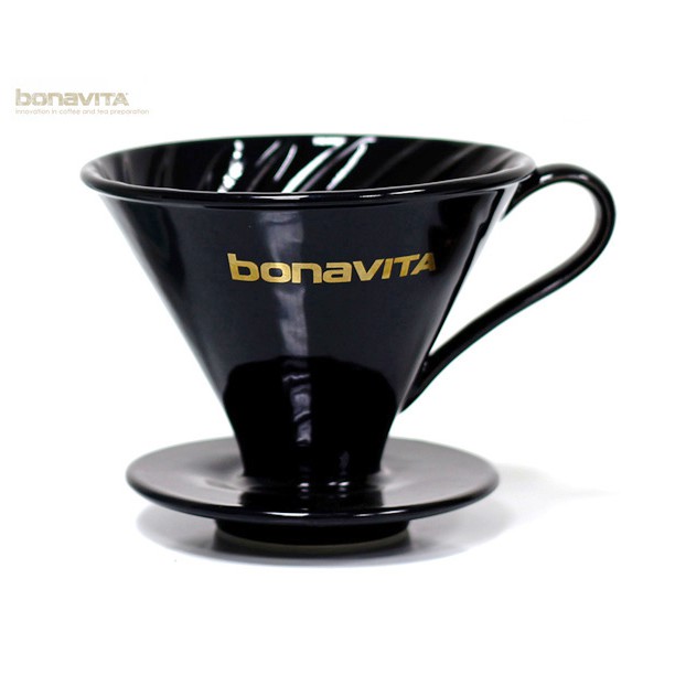 bonaVITA 濾杯 2~4人份 尊貴黑 全瓷 V型 螺旋 手沖咖啡 濾杯 ^^ 咖啡蝦舖☕COFFEE SHOP