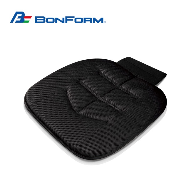 日本BONFORM 汽車椅墊 備長炭抗菌消臭方型座墊 B5656-43BK 車用坐墊 止滑