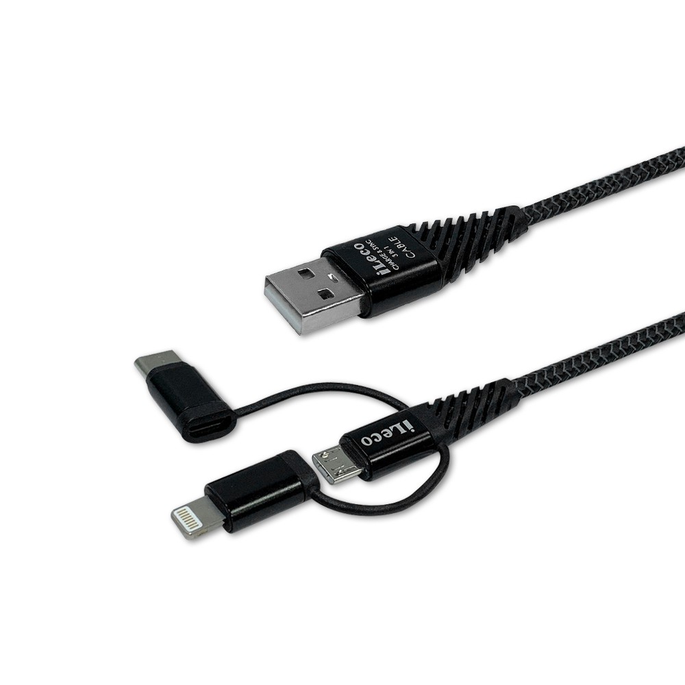 3合1強韌快充線 1.2m TYPE C micro USB 線 快速充電 安卓 蘋果 平板 手機充電線 PD 手機線