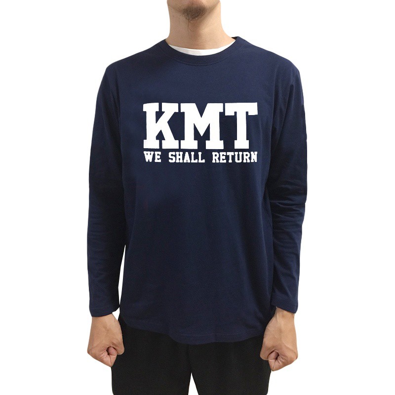 KMT-薄長袖T恤經典款-深藍(男女適穿)-【國民黨KMT潮T】