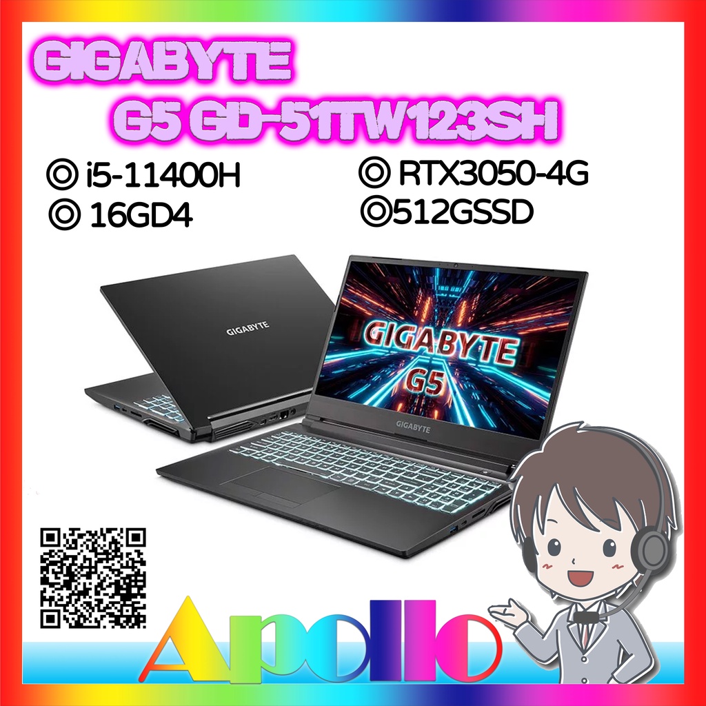 G5 GD 51TW123SH i5 11400H 16G 512GSSD RTX3050 4G 144Hz