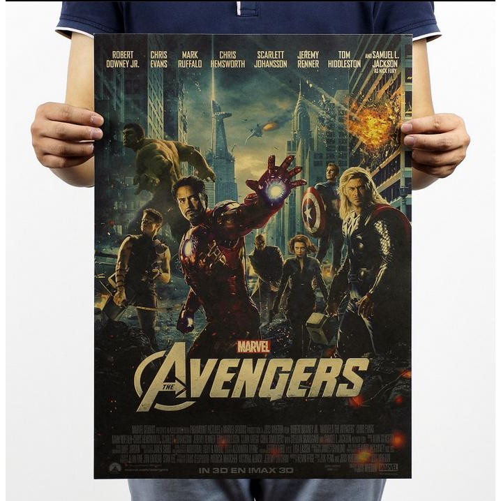 復仇者聯盟 Avengers 鋼鐵人 美國隊長 牛皮紙 壁貼 電影海報 懷舊復古 384