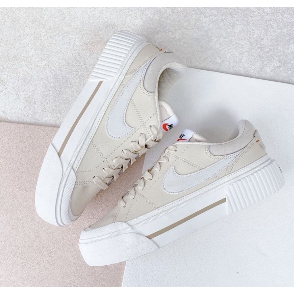 【貳伍壹.TC】Nike Court Legacy Lift 厚底 蜂蜜奶茶 DM7590200