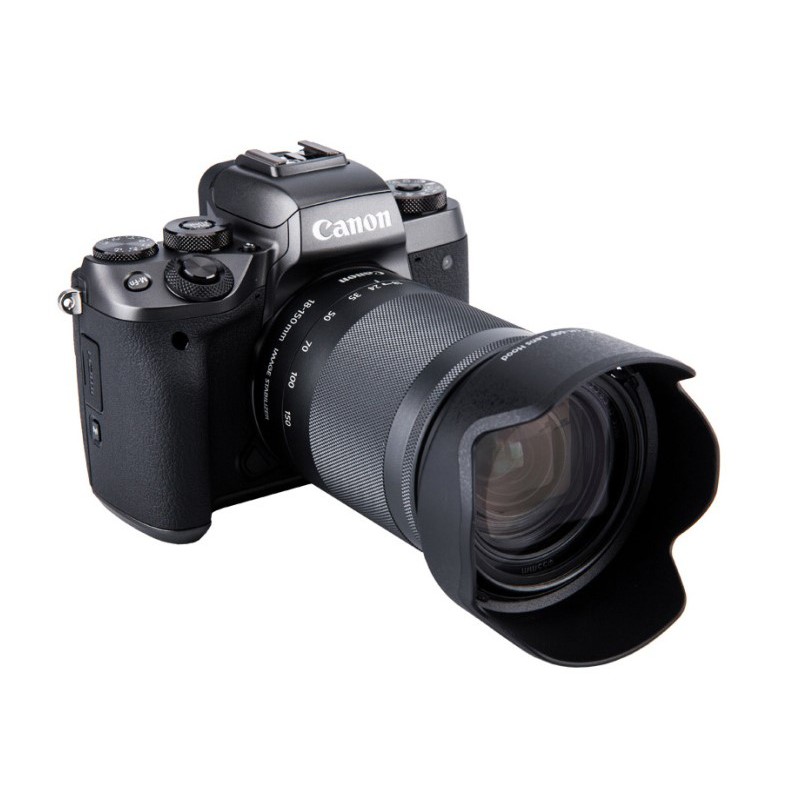 促銷 熱賣 EW-60F 遮光罩 CANON 微單 EOS M5 M6 EF-M 18-150mm鏡頭 JJC 佳能