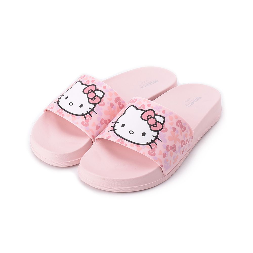 Hello Kitty 碎花滿版拖鞋 粉 女鞋