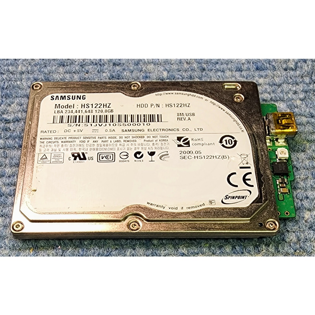 Samsung HS122HZ SPINPOINT USB 2.0 120GB HS122HZ/VPK