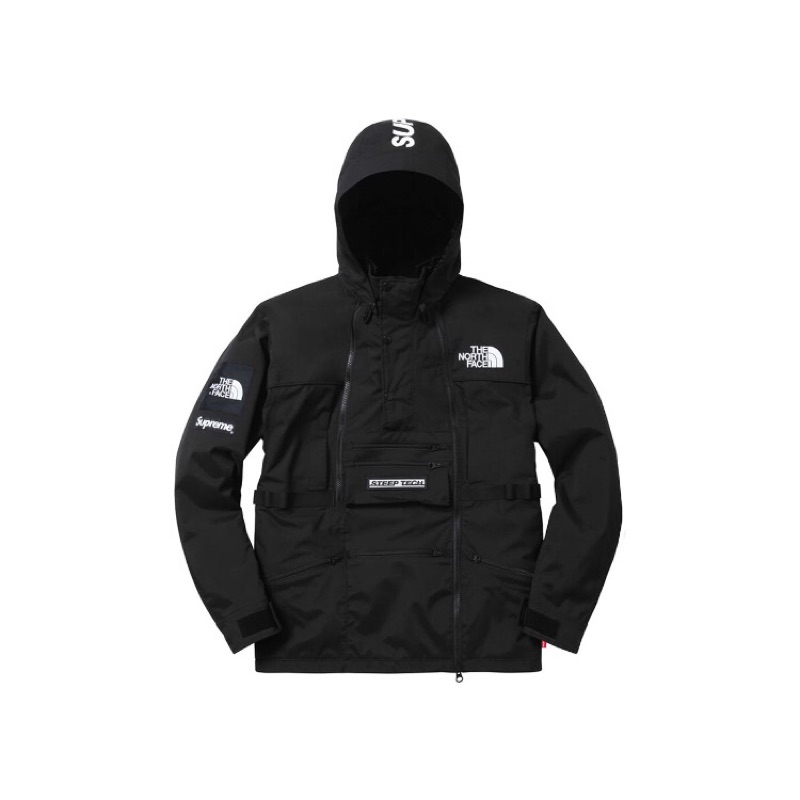 Supreme x the north face 外套 steep tech hooded jacket 黑色