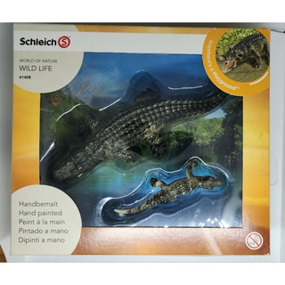 史萊奇Schleich 短吻鱷魚母子 禮盒