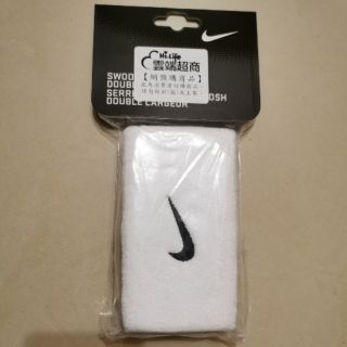 Nike 耐吉 swoosh 單色加長腕帶 白色 一卡兩入