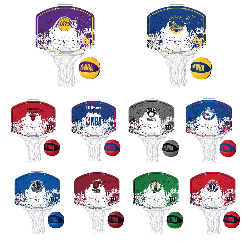 Wilson 威爾森 NBA隊徽小籃板 籃框 籃球裝飾 室內籃球框 迷你小籃板 兒童籃框 WTBA1302【樂買網】