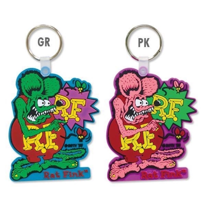 【MOONEYES】 RAT FINK RF 老鼠芬克 芬克鼠 鑰匙圈共兩種顏色供您挑選