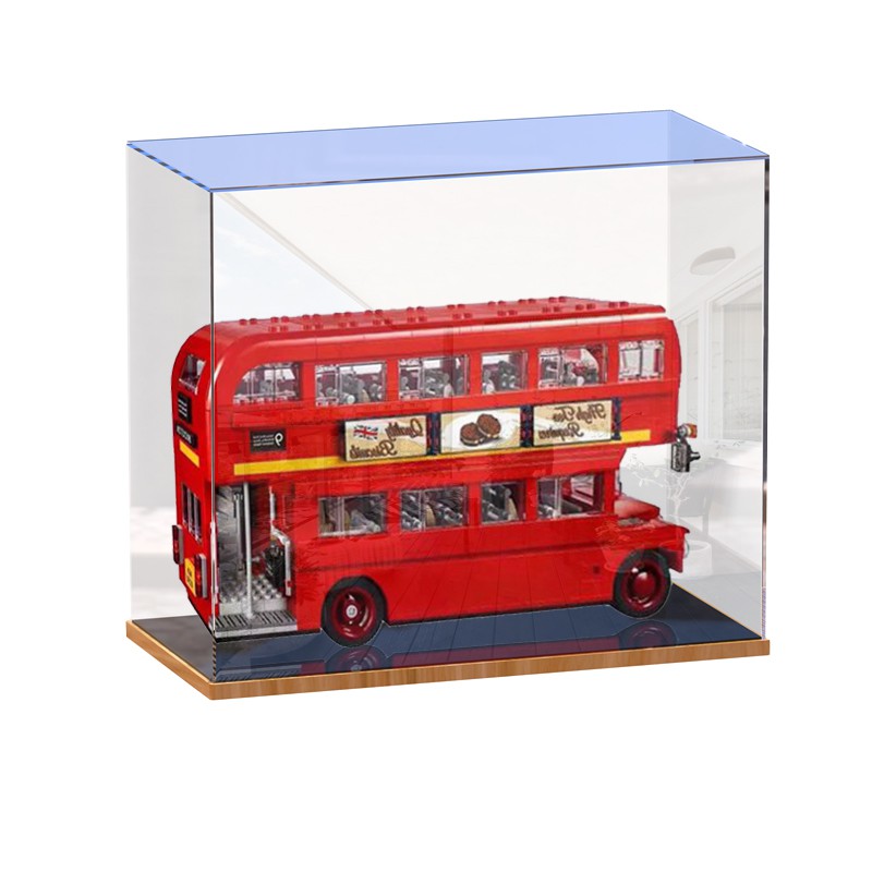 樂高 亞克力展示盒10258 倫敦巴士創意百變高手透明LEGO積木罩子防塵盒