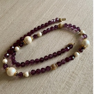 ThistleVintage1⃣️美國1928公司(成立於1968專注於復古時尚）紫水晶珍珠長項鍊2⃣️英國古董別針