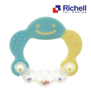 Richell 日本利其爾 固齒器-水藍色有聲音(盒裝)