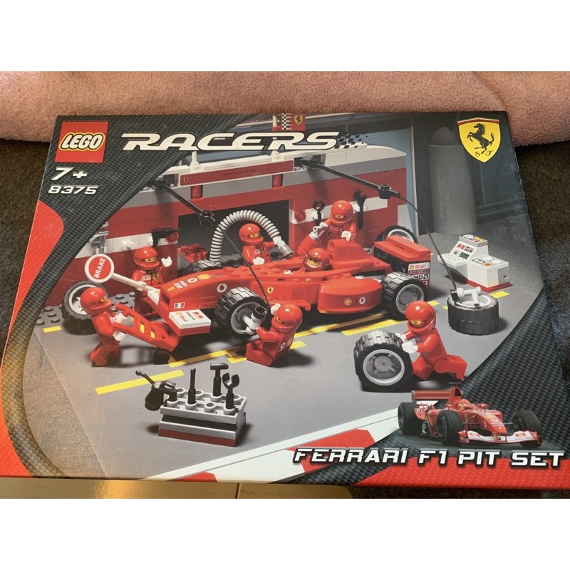 絕版 二手 樂高 LEGO 8375 RACERS Ferrari F1 Pit Set 法拉利 維修站 工作站