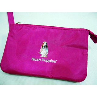 Hush Puppies桃紅色尼龍手拿隨身包