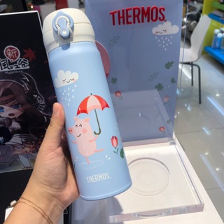 預定 ❥ 2019年膳魔師/THERMOS 限定版豬事大吉生肖杯 超輕彈蓋保溫杯500ml，附送杯套，先到先得