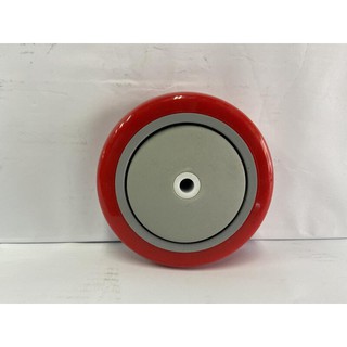 ㊣(三進車輪專業工業用輪批發零售)5inch 紅PU車輪子 手推車用