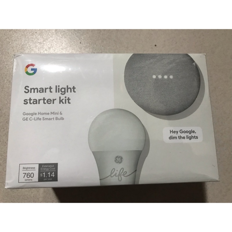 Google smart light starter kit(google home mini+智能燈泡）