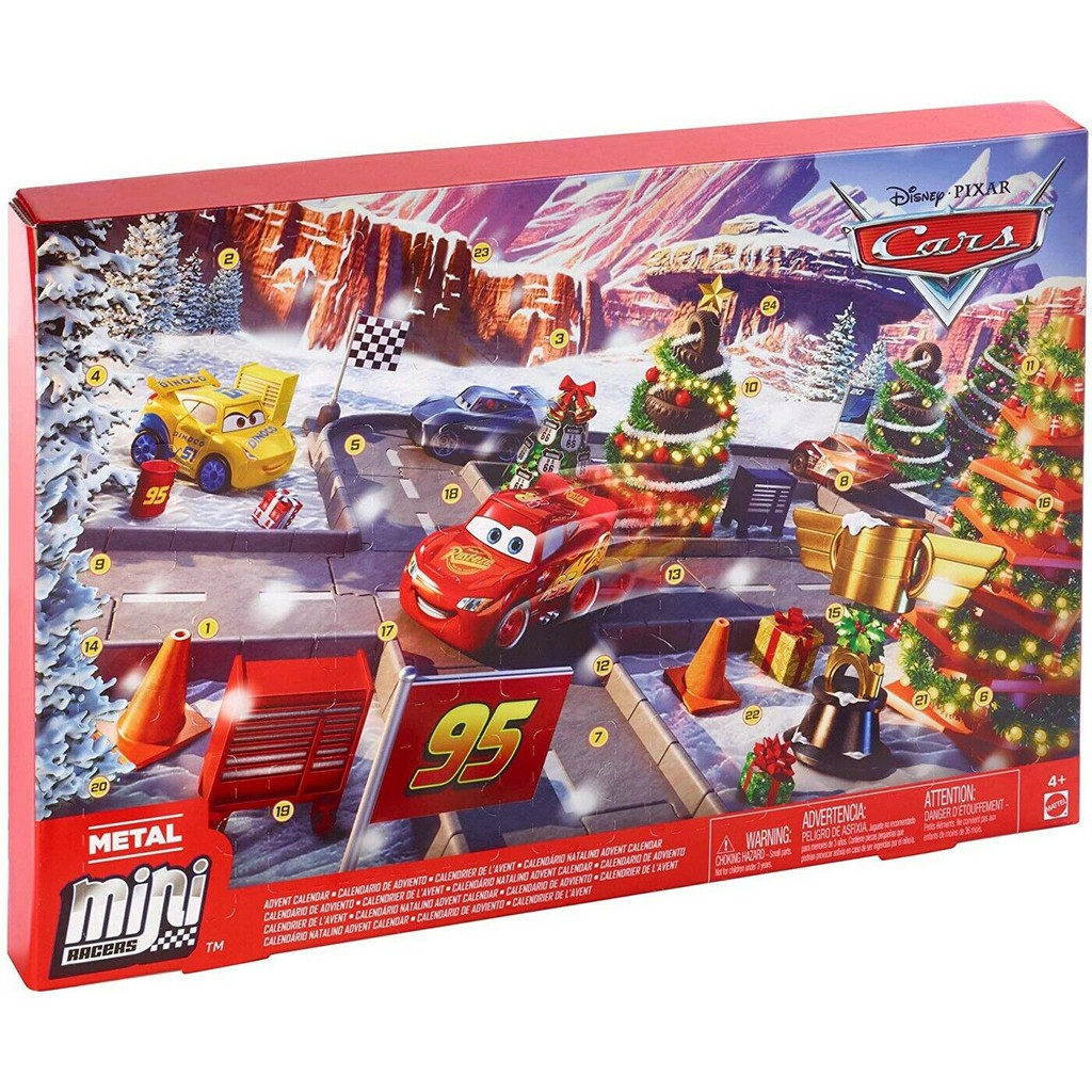 2 Kids&lt;美泰兒&gt;  輕盒損 汽車總動員-聖誕倒數月曆 mini Cars 原價1299