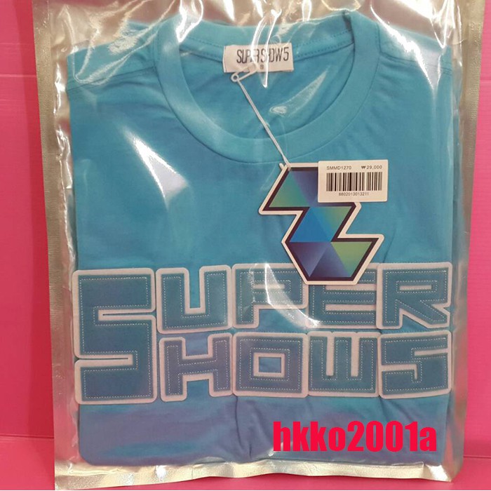 SJ [ 短袖 衣服 (藍M號) ] 現貨在台★hkko2001a★Super Junior 官方週邊 世巡 演唱會