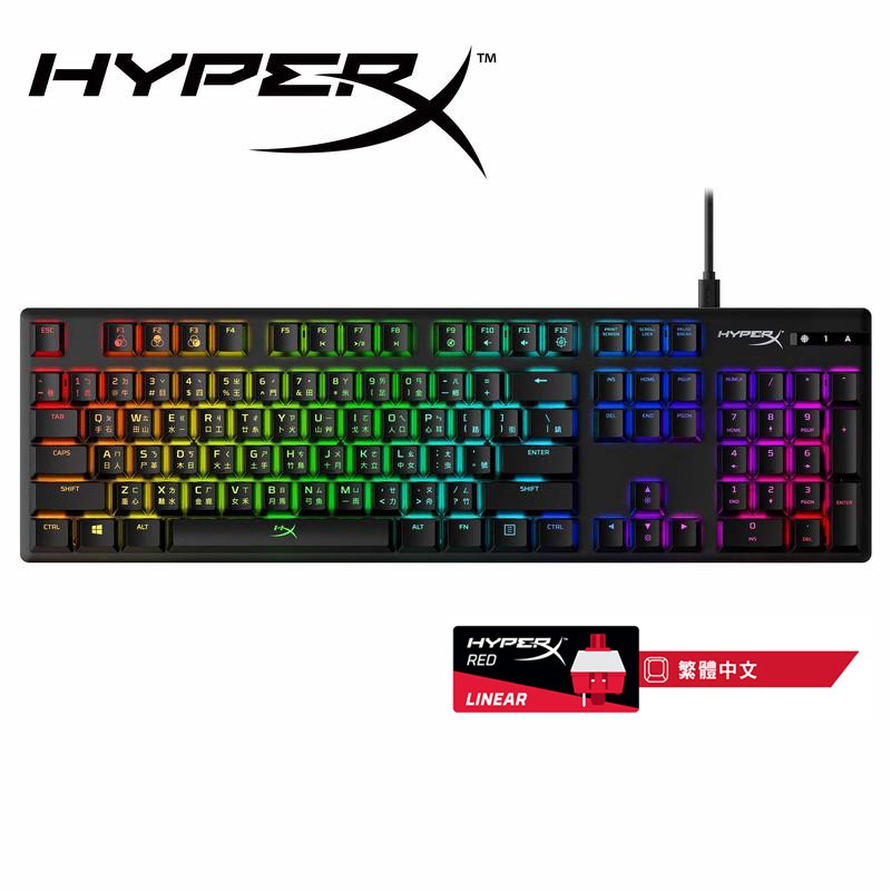 【友藝3C】HyperX Alloy Origins繁中文版 機械式電競鍵盤  (HX-KB6RDX-TW)