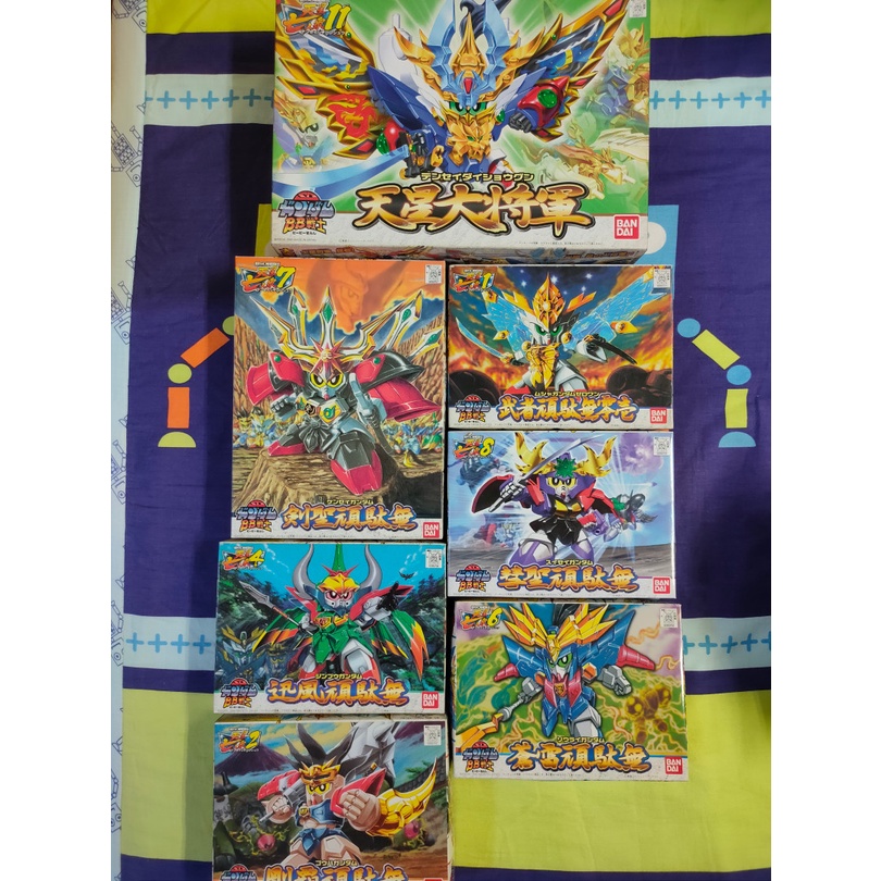 送蒼雷剛霸萬代bb戰士新sd戰國傳天星七人眾天星大將軍武者頑駄無零壱 劍聖頑馱無 迅風 彗聖輝羅鋼電鍍