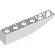 LEGO White,Curved 6x1 Invert 4160403/42023 白色 反斜 曲面磚