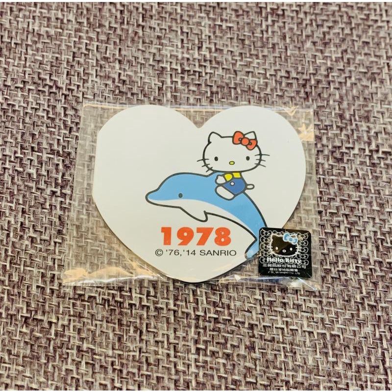 三麗鷗 Sanrio 凱蒂貓 Hello Kitty 愛心造型磁鐵 海豚1978年款 便利 冰箱 經典復古收藏