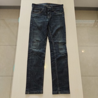二手【LEVI'S】511鈕釦低腰彈性修身窄管牛仔褲W28 L32藍色