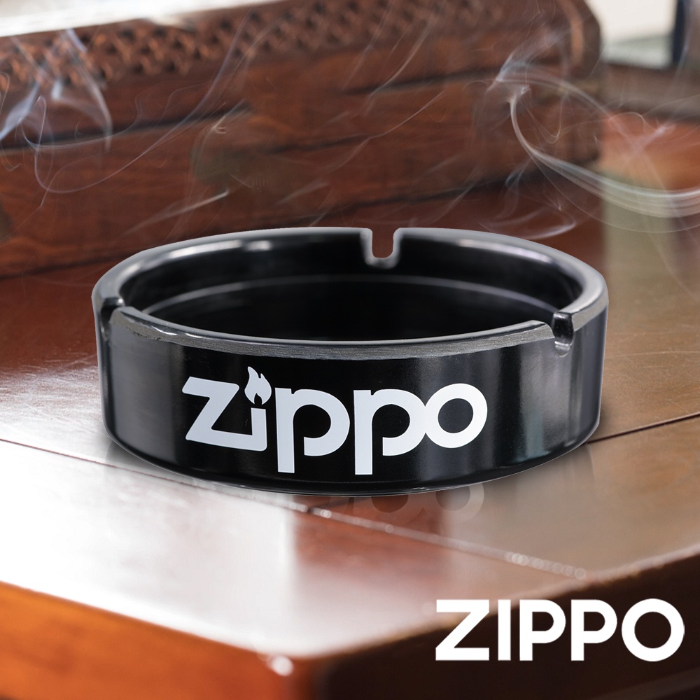 ZIPPO 黑色耐用菸灰缸 配件/耗材 煙灰缸 打火機 抽菸 ZAT-L ZAT-S