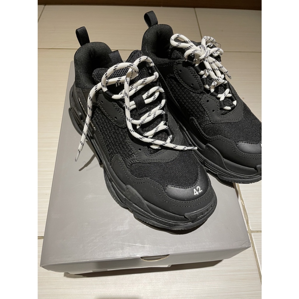 全新 巴黎世家 Balenciaga Triple-s 黑色 42號