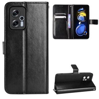 瘋馬紋 小米 紅米 Note 11T Pro Plus 手機殼 POCO X4 GT 5G 掀蓋 保護殼 掛繩 翻蓋皮套