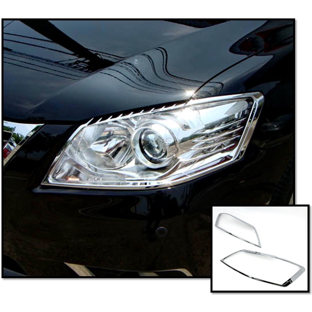 圓夢工廠 Toyota Camry 6.5代 2009~2011 改裝 鍍鉻銀 車燈框飾貼 前燈框 頭燈框 大燈框
