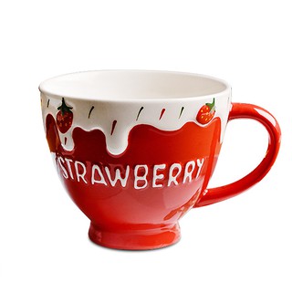 【堯峰陶瓷】奶油草莓系列 早餐馬克杯 單入 | 擺盤必備 | 親子野餐適用 | 草莓季
