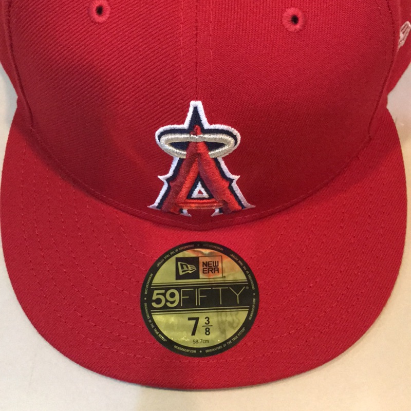 NEW ERA 59Fifty 5950 MLB 球員帽 天使 紅 棒球帽