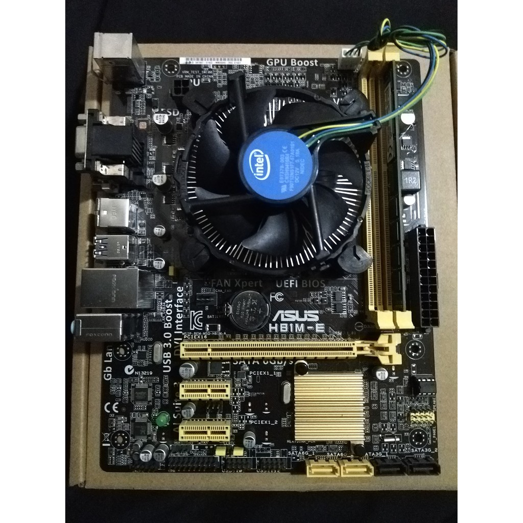 G3240 + 華碩 H81M-E + 金士頓 8G DDR3 1600 附主機板I/O檔板+CPU風扇