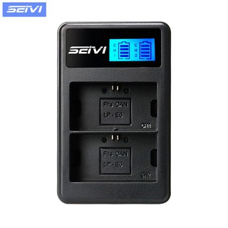 【高雄四海】SEIVI Canon LP-E6 LP-E6N 電量顯示雙座充．保固一年． 5D4 副廠充電器．另有雙快充