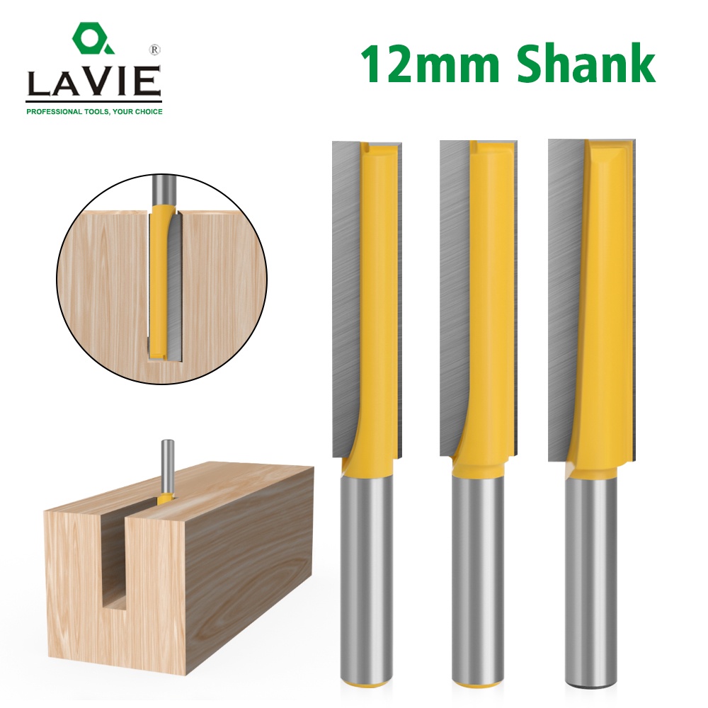 Lvaie 1pc 加長清潔底部鎖孔路由器鑽頭直徑 12x16mm 18mm 20mm 雕刻機木工銑刀
