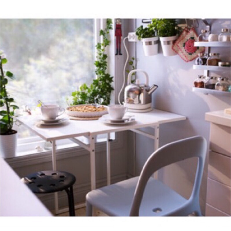 IKEA滑動式折疊桌/延長桌/餐桌/書桌