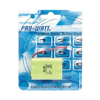 PRO-WATT P140(P14-1)萬用接頭 無線電話電池3.6V 800mah (尺寸: AAA*3)