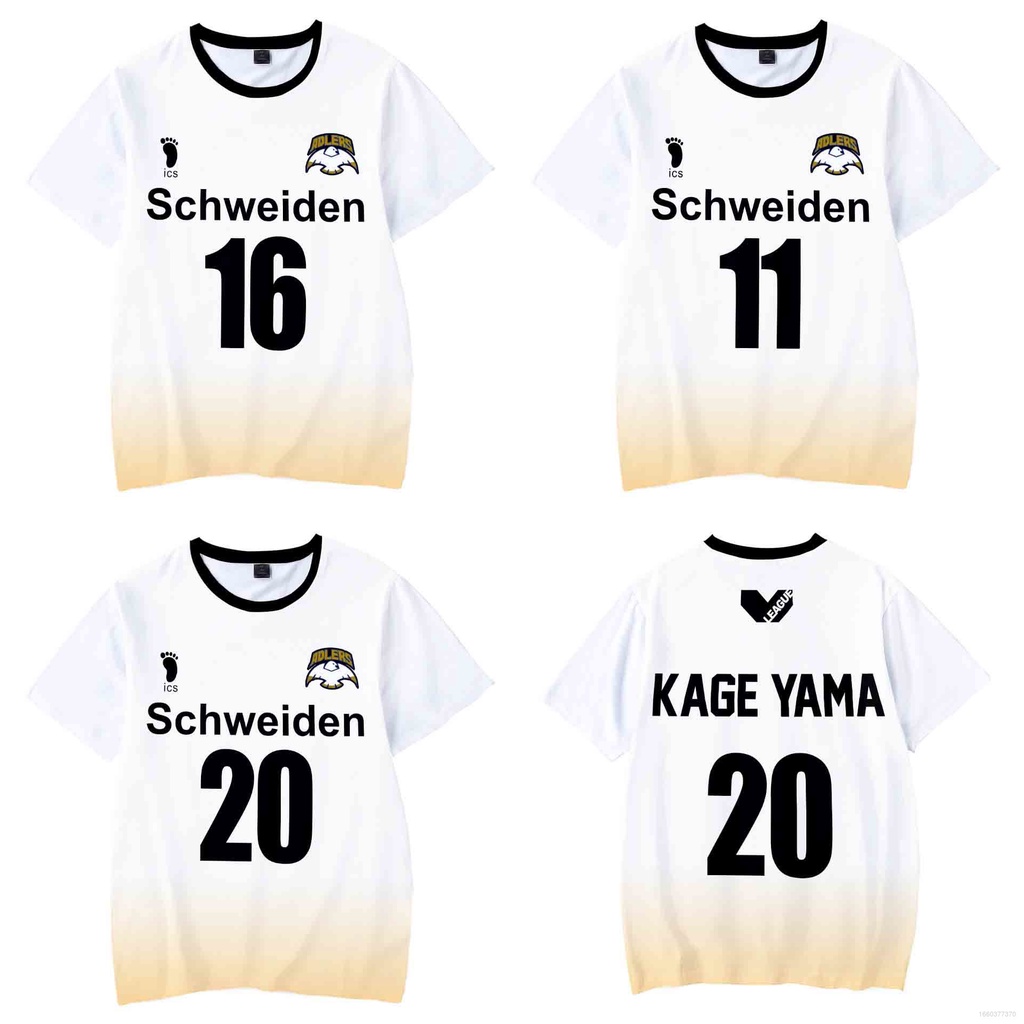 Haikyuu Schweiden Adlers 球衣 MSBY T 恤角色扮演服裝 Karasuno Shoyo Ka