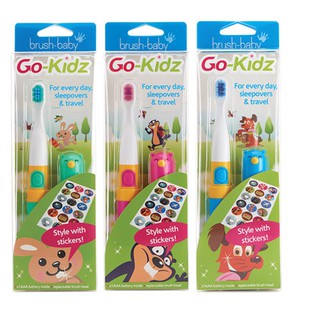 (公司貨)英國 brush-baby 外出攜帶型GoKidz聲波電動牙刷-3歲以上